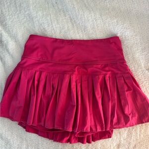 Gold Hinge Women’s Pleated Tennis Skirt - Hot Pink - Size XS